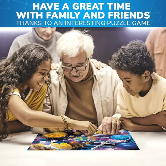 500 Pcs Puzzles for Adults 3 Set | USA, World Maps & Space {6}