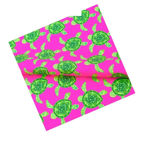 Lucid Aquatic Turtles Printed Spandex Fabric {4}