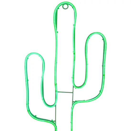 Northlight LED Cactus Neon Lighted Wall Art - 24.5" - Green {7}