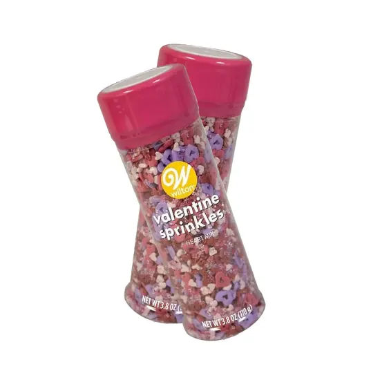 Wilton Tall Bottle Sprinkles Mix 4 oz Open Heart {3}