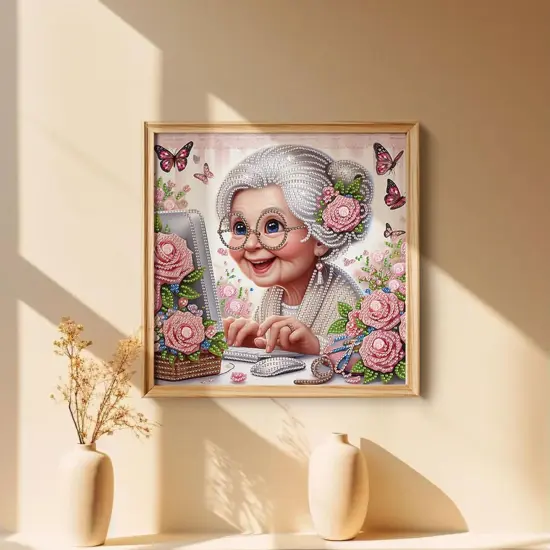 Old Lady Diamond Painting Kits for Adults {2}