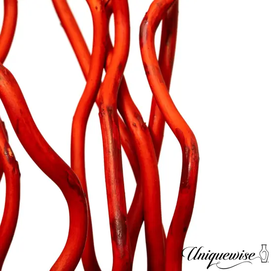 Uniquewise 12pc 59" Natural Dried Mulberry Twigs Ideal Sticks for DIY Crafts Decorative Stems Floral Arrangements Floor Vase Fillers Wedding Centerpieces Event Decorations and Home D&eacute;cor Accent, Red {6}