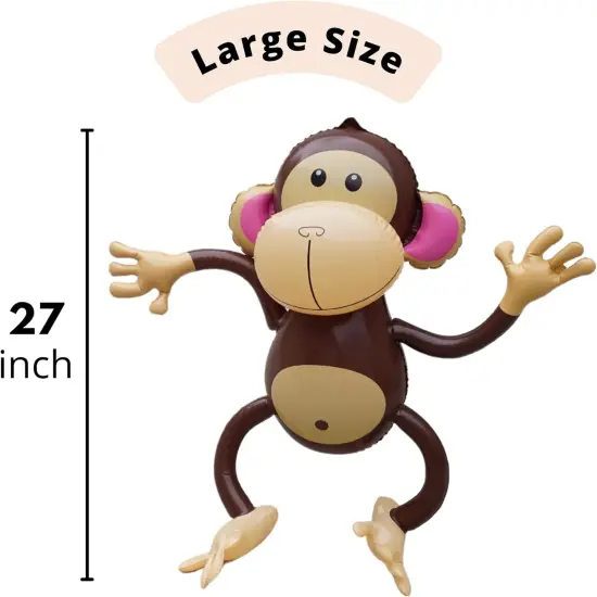 4E's Novelty Inflatable Monkey 2-Pack, 27" for Jungle Decorations & Safari Birthday decorations! {6}