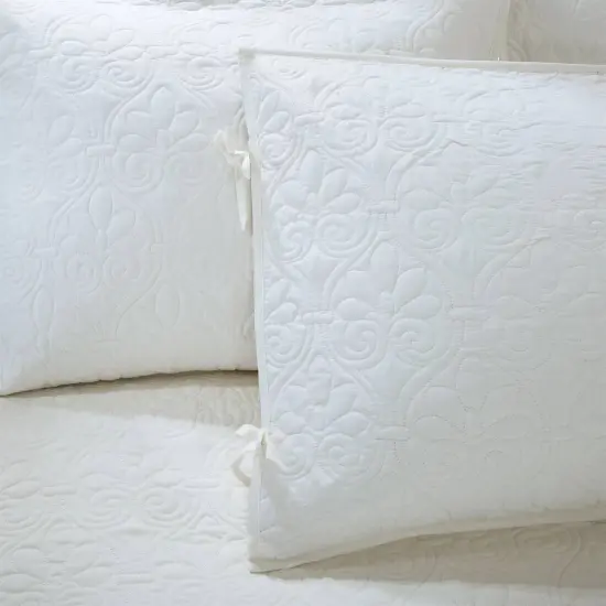 Microfiber 6-Piece Quilted Daybed Cover Set with Pillow White {2}