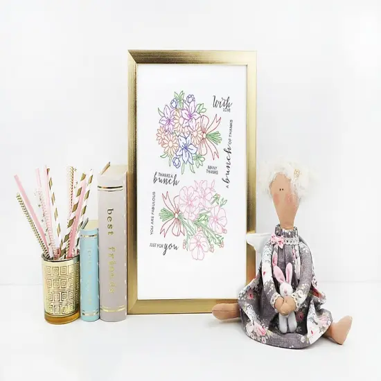 Fall Flowers Clear Stamps and Dies for Card Making and Photo Album Decorations {5}