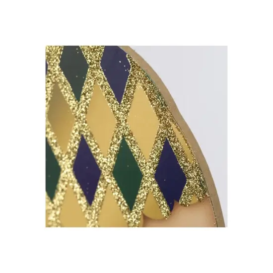 10" Glitter Baby Bottom Sign: Mardi Gras {2}