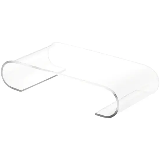 Plymor Clear Acrylic Scroll-Shaped Display Riser, 1.375" H x 6.25" W x 3.5" D (1/8" thick) {1}
