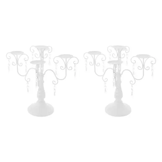 2Pcs 5-Arm Vintage Candle Holders Elegant Decors For Celebration Party Wedding {2}