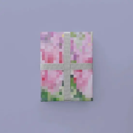 Pixelated Floral Gift Wrap {1}