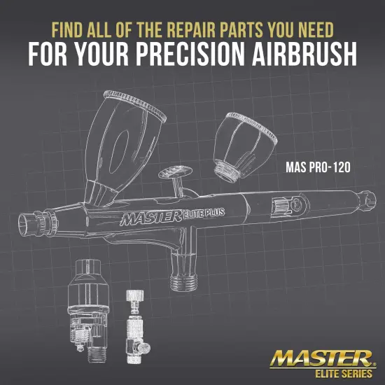 0.5 mm Needle, Nozzle and Fluid Tip Cap Set Only - Fits the Model 120 Master Elite Plus Airbrush - Fine to Wide Spraying {3}