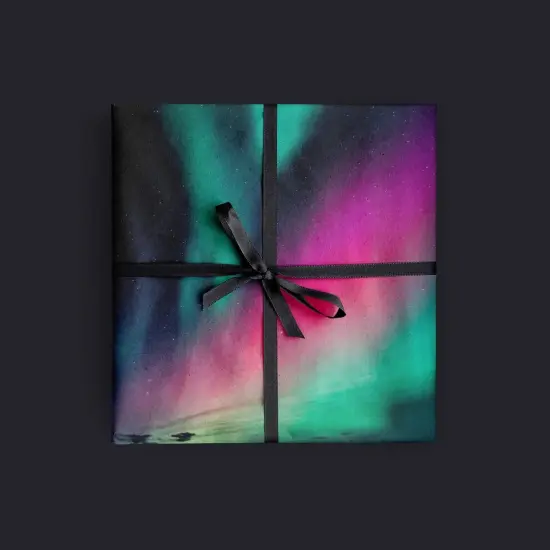 Modern Aurora Borealis Gift Wrap {1}