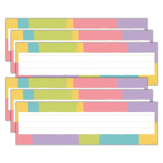 Cheerful Stripes Desk Toppers&reg; Name Plates, 36 Per Pack, 6 Packs {1}