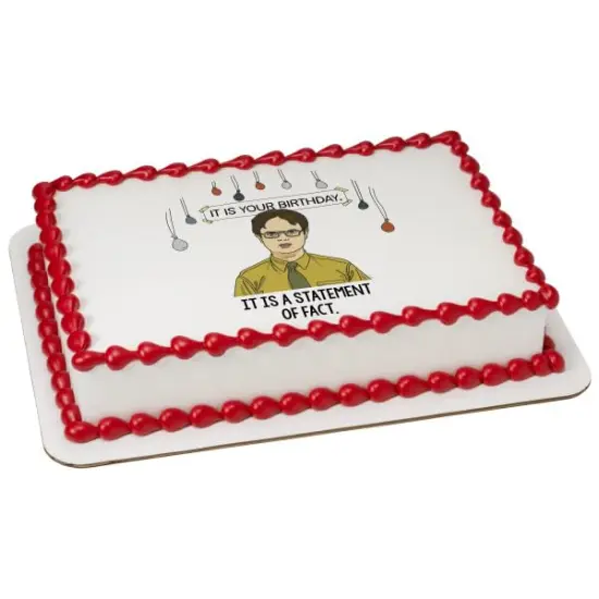 The Office Statement of Fact PhotoCake&reg; Edible Cake Topper Icing Image for 1/4 Sheet cake or larger {1}