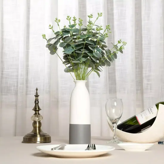 Eucalyptus Greenery 2 bushes Frosted Green Branches Artificial Party Home Decor {2}