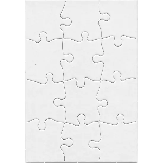 Compoz-A-Puzzle&reg;, 5 1/2" x 8" Rectangle, 12-Piece, Pack of 24 {1}