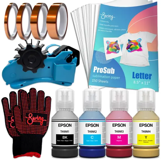 Epson Ink Set for F170 & F570 - 4 Pack with Prosub Accessory Bundle {1}