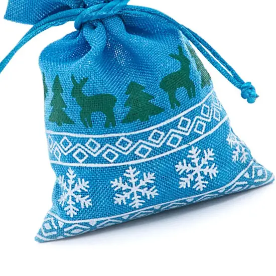 Christmas Gift Bags 4&rdquo; x 6&rdquo; Faux Linen Style {4}