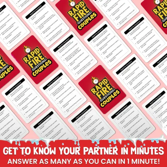 Rapid Fire Conversation Cards Game for Couples I 95 Cards {5}