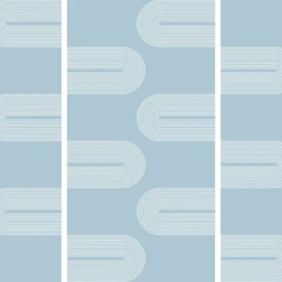 Blue Fine Line Deco Arch Gift Wrap {2}