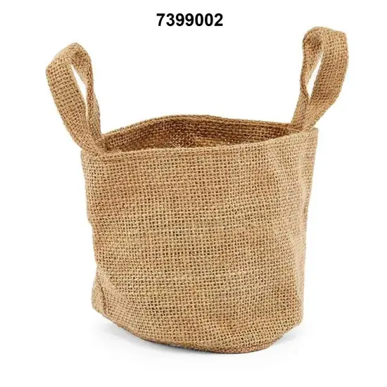 Small Burlap Basket 4.5" x 4.5" x 4.5" Charming and Durable {2}