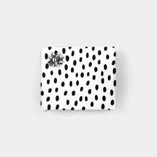 Black and White Handdrawn Polka Dots {1}