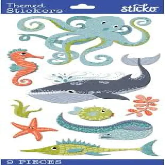 Sticko Ocean Animals Dimensional Puffy Stickers {1}