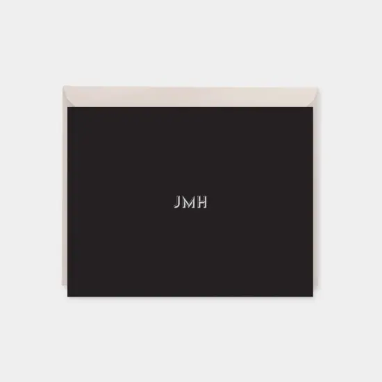 Monogram Note Cards with Beveled Type IV {3}