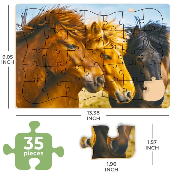 35 Piece Dementia Puzzles for Elderly | Birds, Steeds and Old City {2}