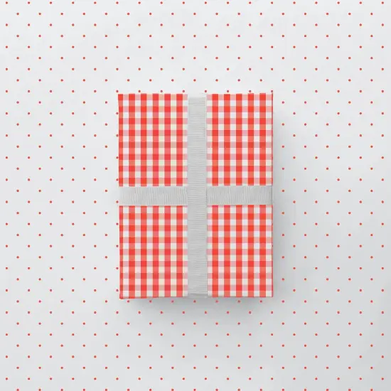 Vintage Red Gingham Gift Wrap {1}
