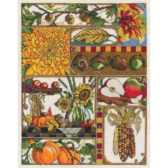 JanlynnAutumn Montage Counted Cross-Stitch Kit Multi {1}