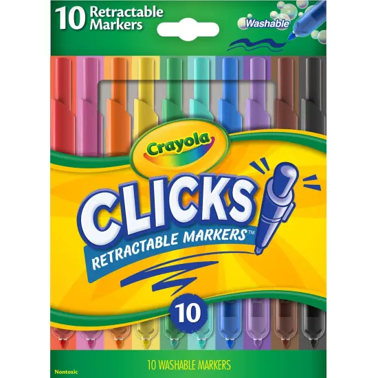 Crayola 10 Ct Washable CLICKS Retractable Markers&trade; {1}