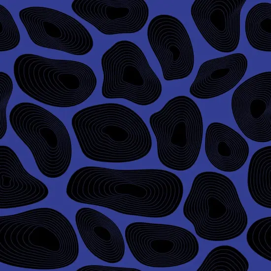 Electric Blue Shapes Fine Line Gift Wrap {3}