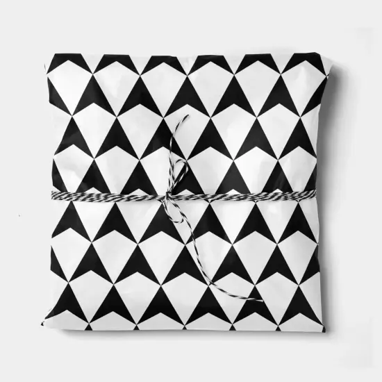 Black & White Geo Shape Gift Wrap V {1}