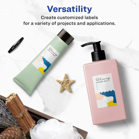 Avery Glossy White Rectangle Labels with Sure Feed, 3" x 5" {2}