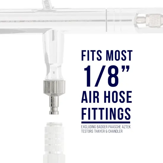 Quick Connect Fittings 1/8" Male Coupler Airbrush Adapter (3 Pack) - Universal Airbrush Connector Quick Disconnect System for Air Hose {2}