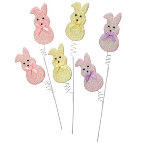 27" Pink Easter Bunny Peep Pick &ndash; Pastel Spring Decoration {5}