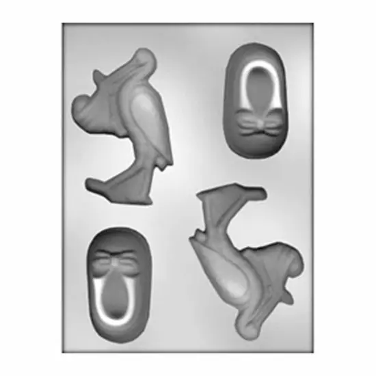 Stork & Bootie Chocolate Mold for Baby Shower Treats {1}