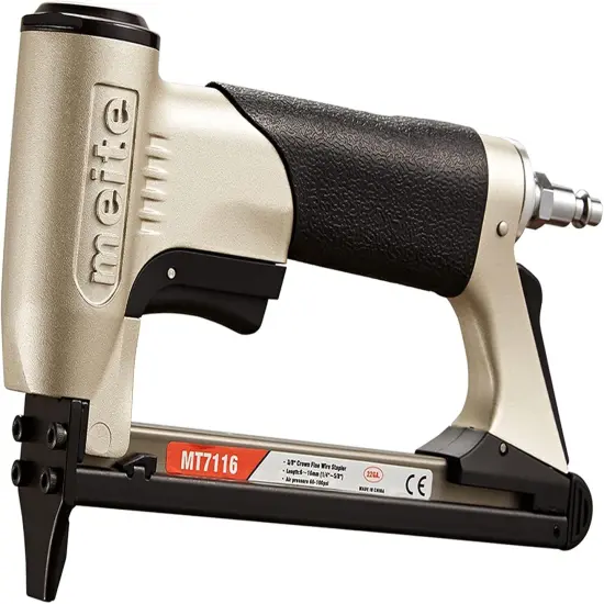 MT7116 Pneumatic Staple Gun - 22 Gauge 71 Series 3/8-Inch Crown 1/4-Inch to 5/8-Inch Length Air Upholstery Staple Gun Fine Wire Upholstery Stapler Gun {1}