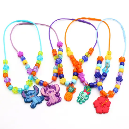 Tara Toy: Necklace Activity Set - Disney Stitch - 160pcs, DIY Jewelry Craft Kit, Create 5 Character Charm & Bead Necklaces, Mix-Match Designs, Kids 3+ {6}