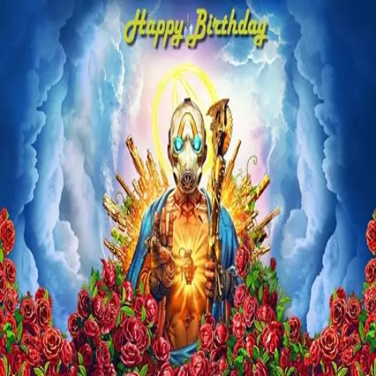 Borderland 3 Birthday Edible cake topper for 1/4 sheet cake or larger {1}