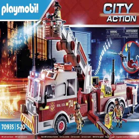 Playmobil Rescue Vehicles: Fire Engine with Tower Ladder {4}