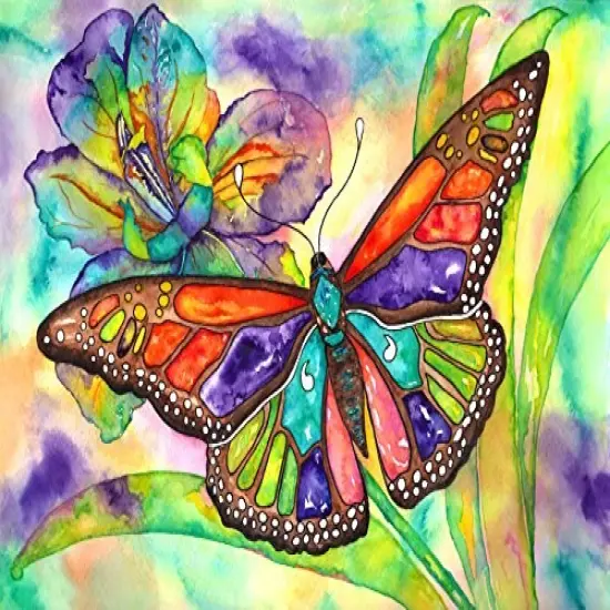 Butterfly Watercolor Edible Icing Image (1/4 Sheet) {1}