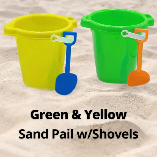 4E's Novelty 2 Pack Beach Buckets with Shovels &ndash; 7.5" Sand Buckets & Shovels for Sand & Outdoor Play {6}