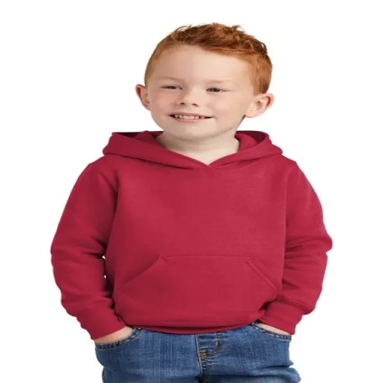 Port & Company&reg; Lightweight Toddler Core Fleece Hoodie Red {1}
