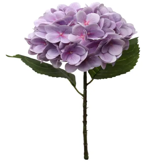 17.75" Lavender Hydrangea Stem Lifelike 8" Bloom &ndash; 1pc {1}