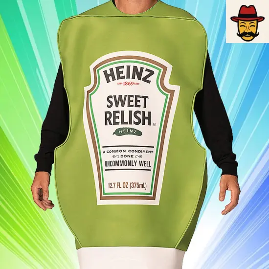 Funny Heinz Relish Squeeze Bottle Adult Costume Foam Tunic for Parties {3}