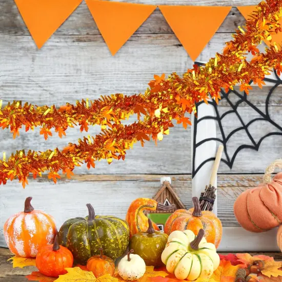 Mini Artificial Pumpkins Fall Table Decoration - Assorted {6}