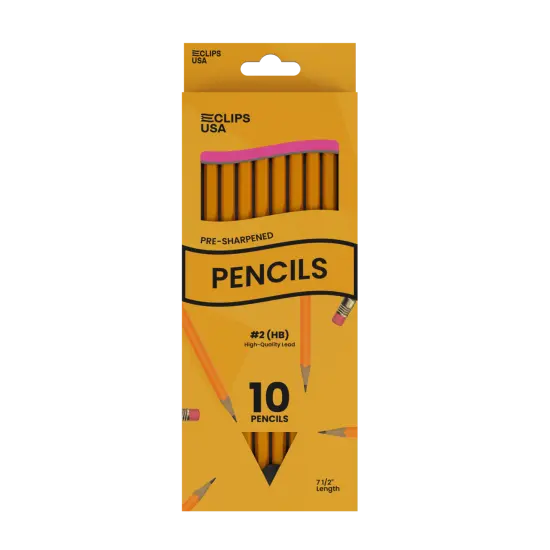 #2 HB Pencils Yellow &ndash; Pre-Sharpened &ndash; 10 Count &ndash; 80 Sets {1}
