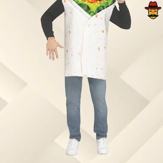 Adults Multicolor Burrito Costume Realistic Food Tunic Funny Halloween Party Outfit {5}