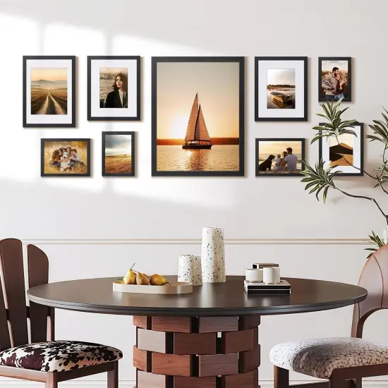 Picture Frames Set of 10 - Black {6}